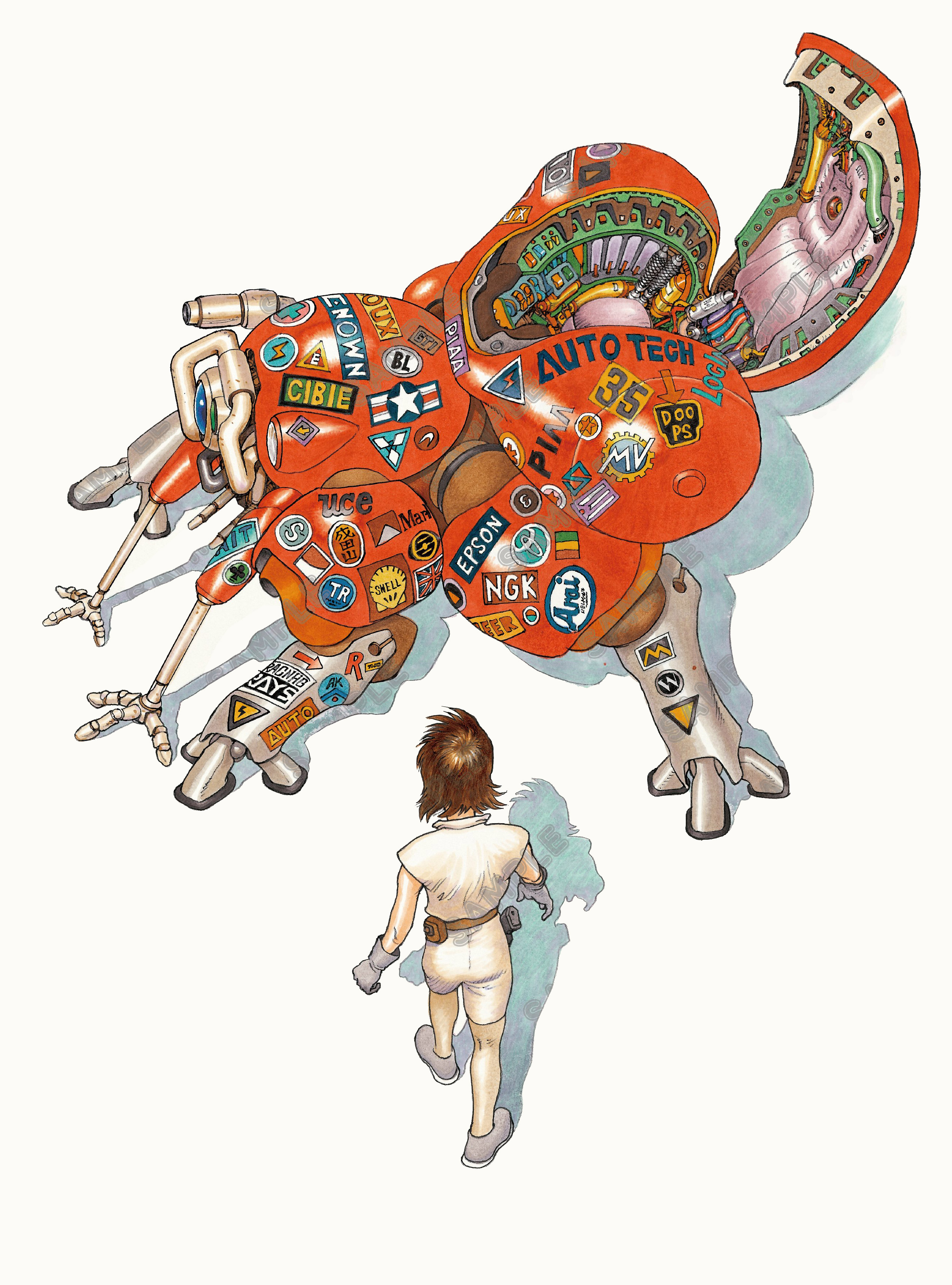 “大友克洋×攻壳机动队”致敬插图首次在大阪会场公开